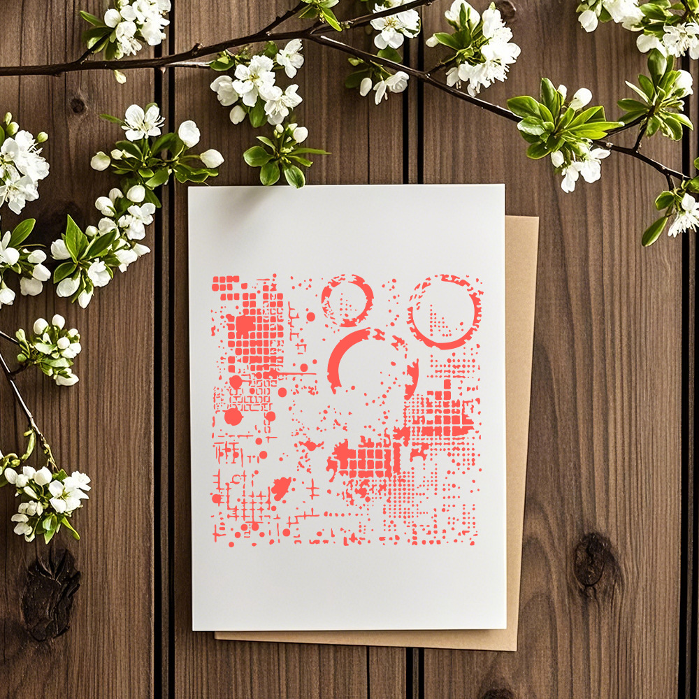 Cross-Border Dropshipping Masking Board Retro Pattern Hollow Carving Plastic Hand-Painted Graffiti Spray Hand Account Decoration Template