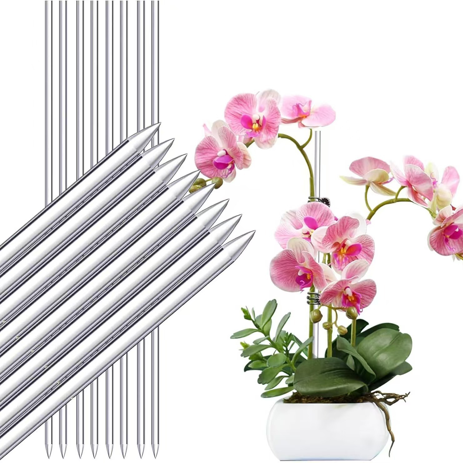Gardening Plant Support Rod, Plant Climbing Pergola, Acrylic Transparent Phalaenopsis Stick, Potted Plant Anti-Lodging Support Frame