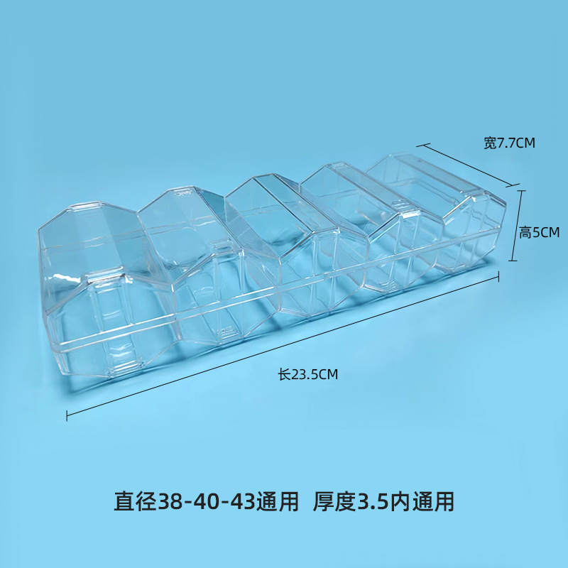 Acrylic Product Chip Box Texas Hold'Em Transparent Card Chip Rack 100 Pieces Transparent Chip Tray
