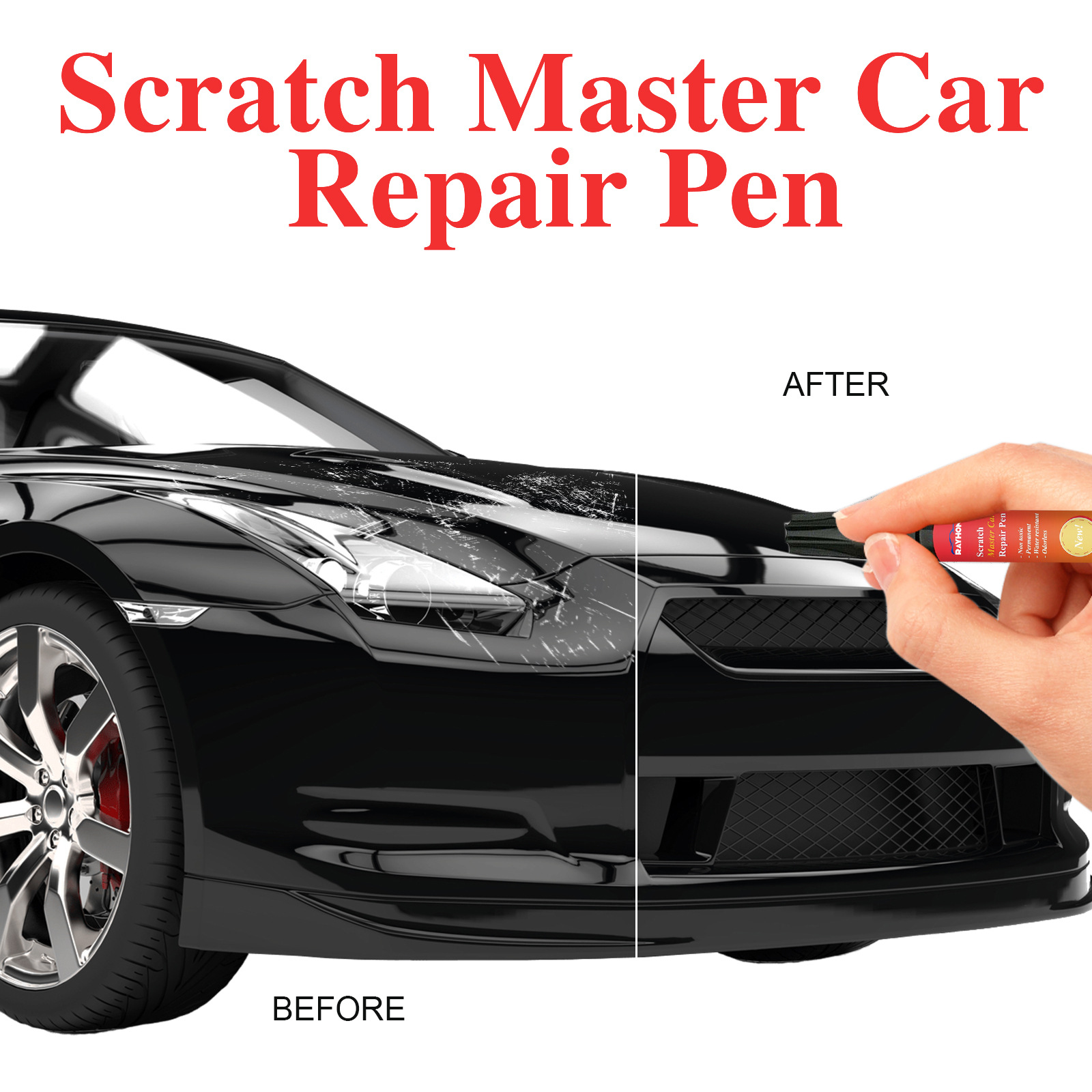 Rayhong Car Scratch Repair Pen, Paint Touch-Up Pen, Car Paint Scratch Repair Pen, Car Special Scratch Care Pen