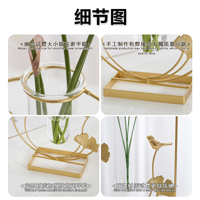 Decorative Items for Living Room Tabletop Flower Arrangement, Ins-Style Dining Table Artificial Flowers, Realistic Flower Vase, European-Style Handmade Flower Vessel