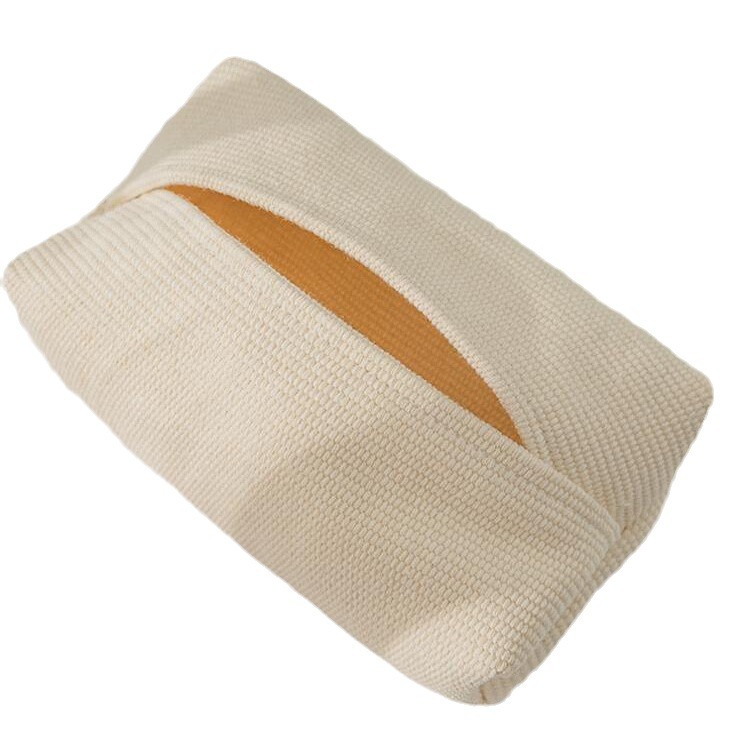 Japanese Cotton and Linen Fabric Tissue Box Household Temu Simple Coffee Table Tissue Bag Car Tissue Box Scandinavian Cream Style