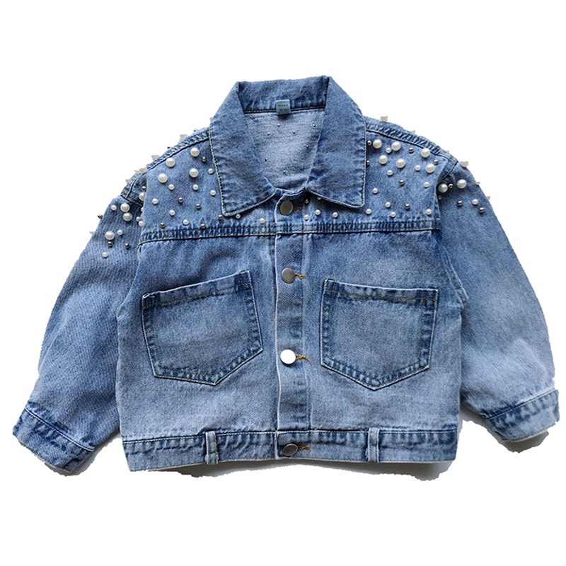 [Ready Stock] Girls Baby Outwears Women's Spring & Fall Kidsren's Denim 2025 New Autumn Clothing Little Girls Kidsren's Clothing K-Style