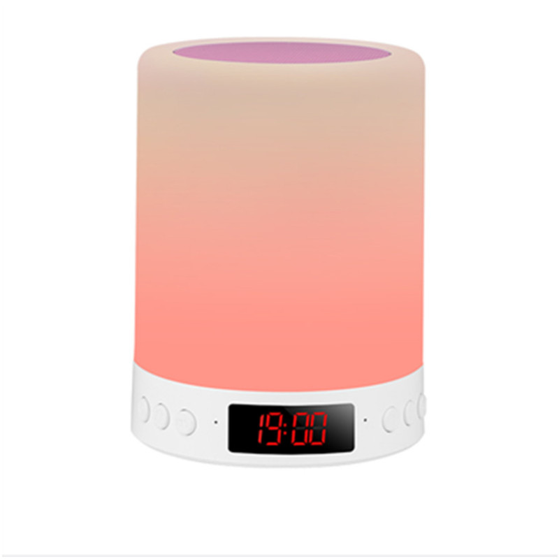 Colorful Night Light Wireless Bluetooth Audio Charging Bedroom Sleep Table Lamp Speaker Music Alarm Clock Atmosphere Color Changing Light
