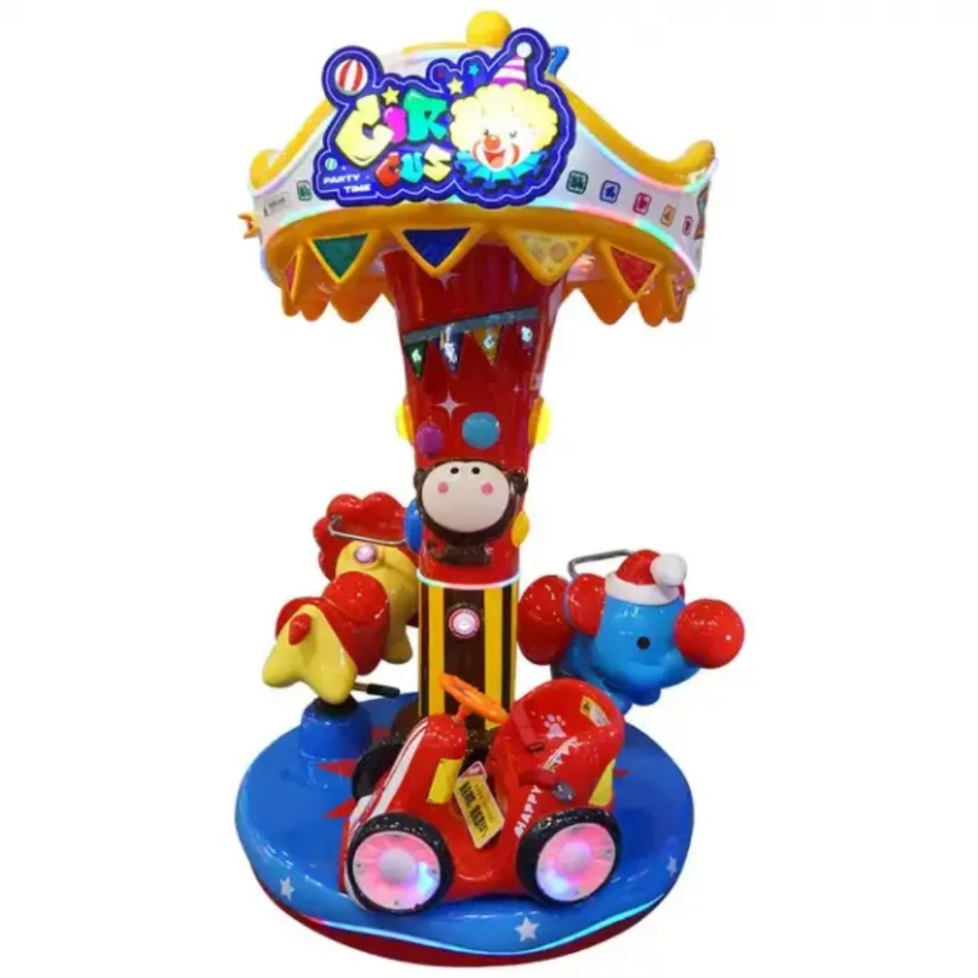 Amusement Children's Carousel Coin-Operated Game Machine Amusement Equipment Commercial Circus Party 3-Person Carousel