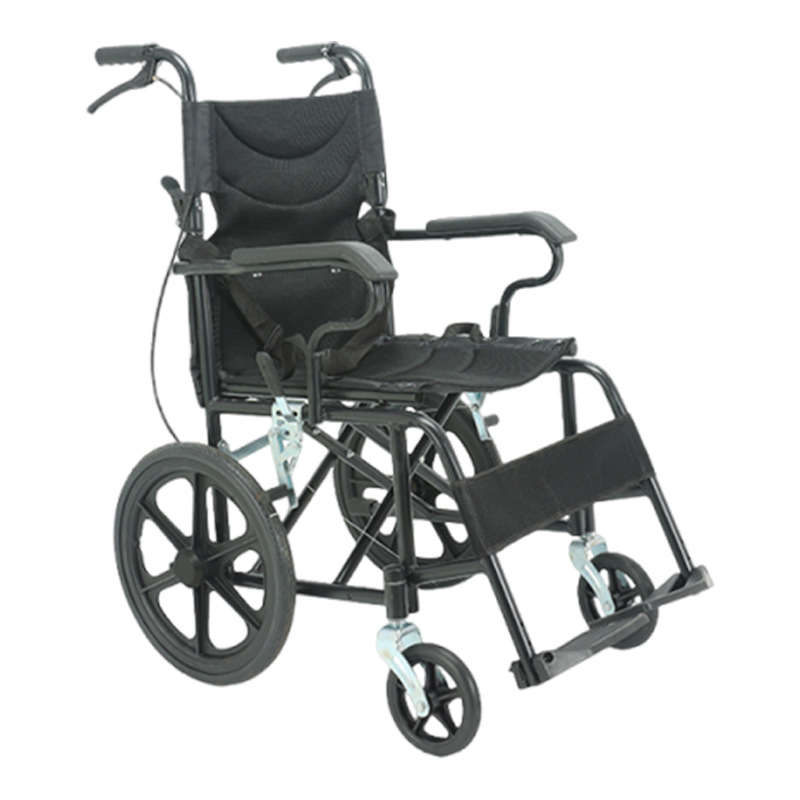 Folding Wheelchair for Disabled Young People, Fractures, Elderly People, Travel, Portable Foldable Mobility Aid