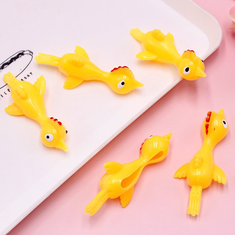 Ejection Turkey Chicken Launch Slingshot Chick Ejection Vent Sticky Wall Finger Launch Flying Kidsren's Gift