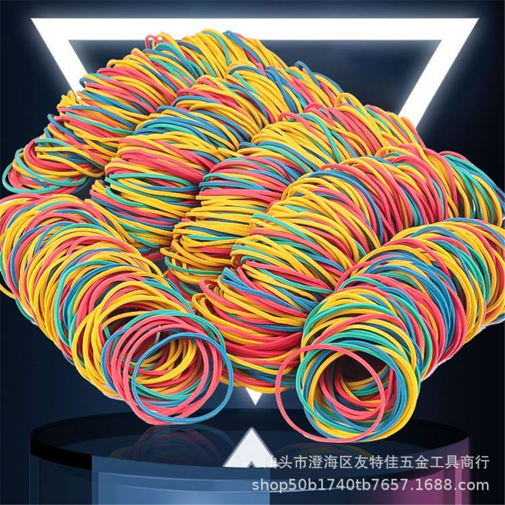 4-Color Rubber Bands, Colorful High-Temperature Resistant Rubber Bands, Rubber Bands, Tool Assortment, Mixed Office Rubber Bands
