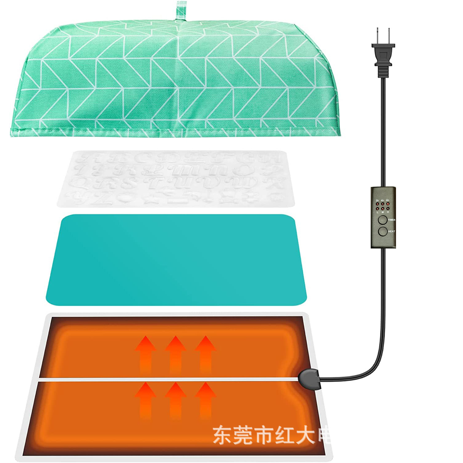 Resin heating pad 3-stage timing heating pad climbing pet heating pad guarding the palace pet snake lizard reptile pet heat preservation