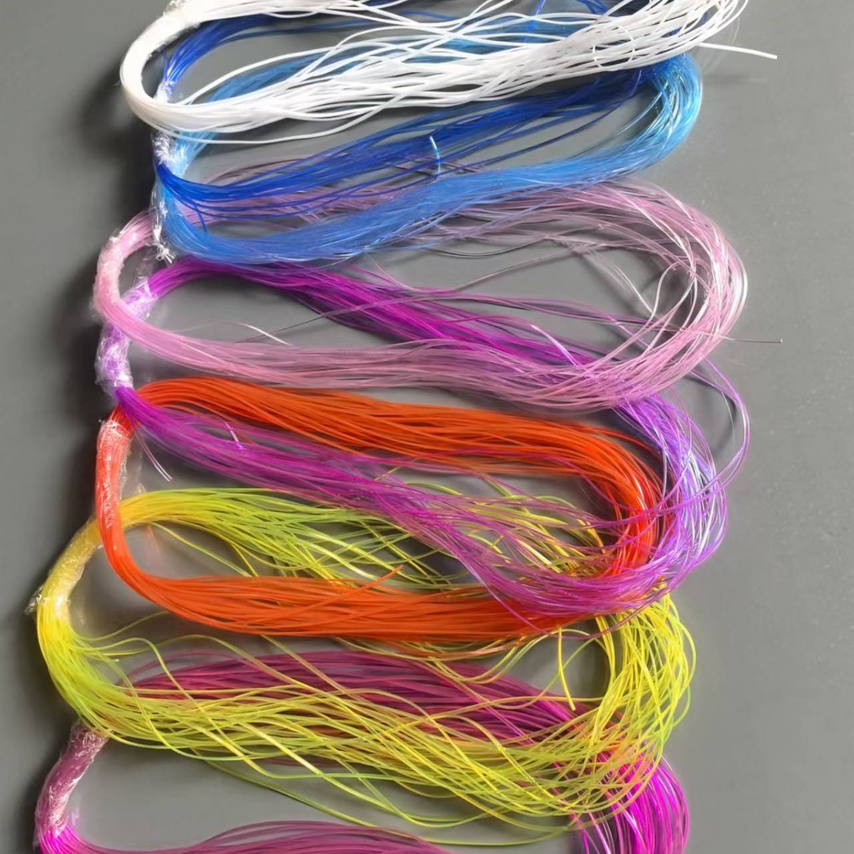 Manufacturer Produces 2mm Plastic Braided Flat Rope Pvc Plastic Glass Fiber Kidsren's DIY Handmade Bracelet Weaving