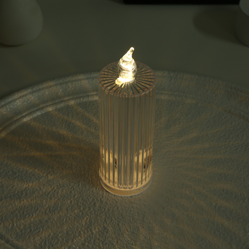 Ins Style Simulated Refraction Halo Candle Light Led Electronic Candle Romantic Bedroom Atmosphere Light Birthday Gift