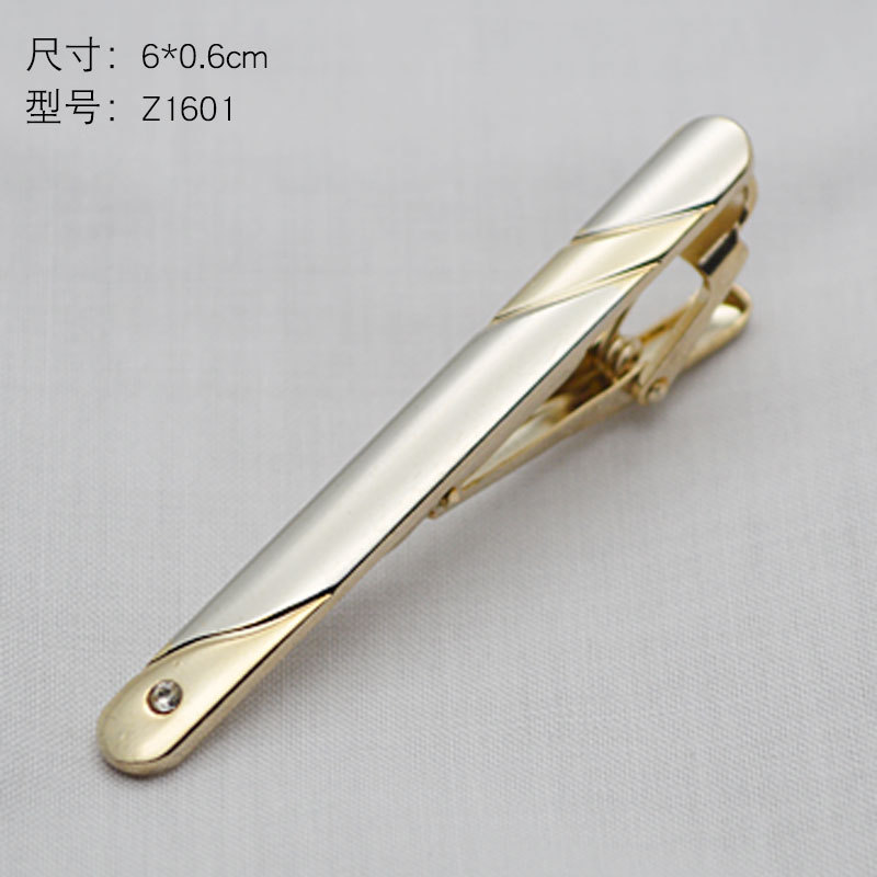 Men's Formal Silver Tie Clip Laser Laser Logo Simple Business Tie Clip Professional Security Tie Clip Batch