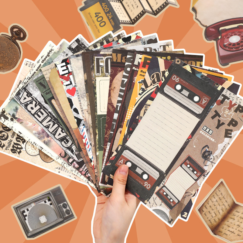 Xinmo Creative Fun Pet Note Paper Handbook Painting Material DIY Student Gift Retro Sticker Set
