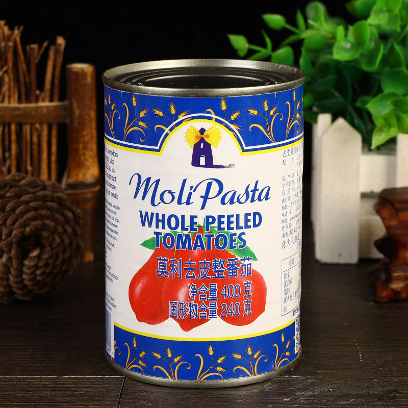 Postage Molly peeled whole tomatoes 400g commercial tomato pieces pizza spaghetti sauce canned tomatoes