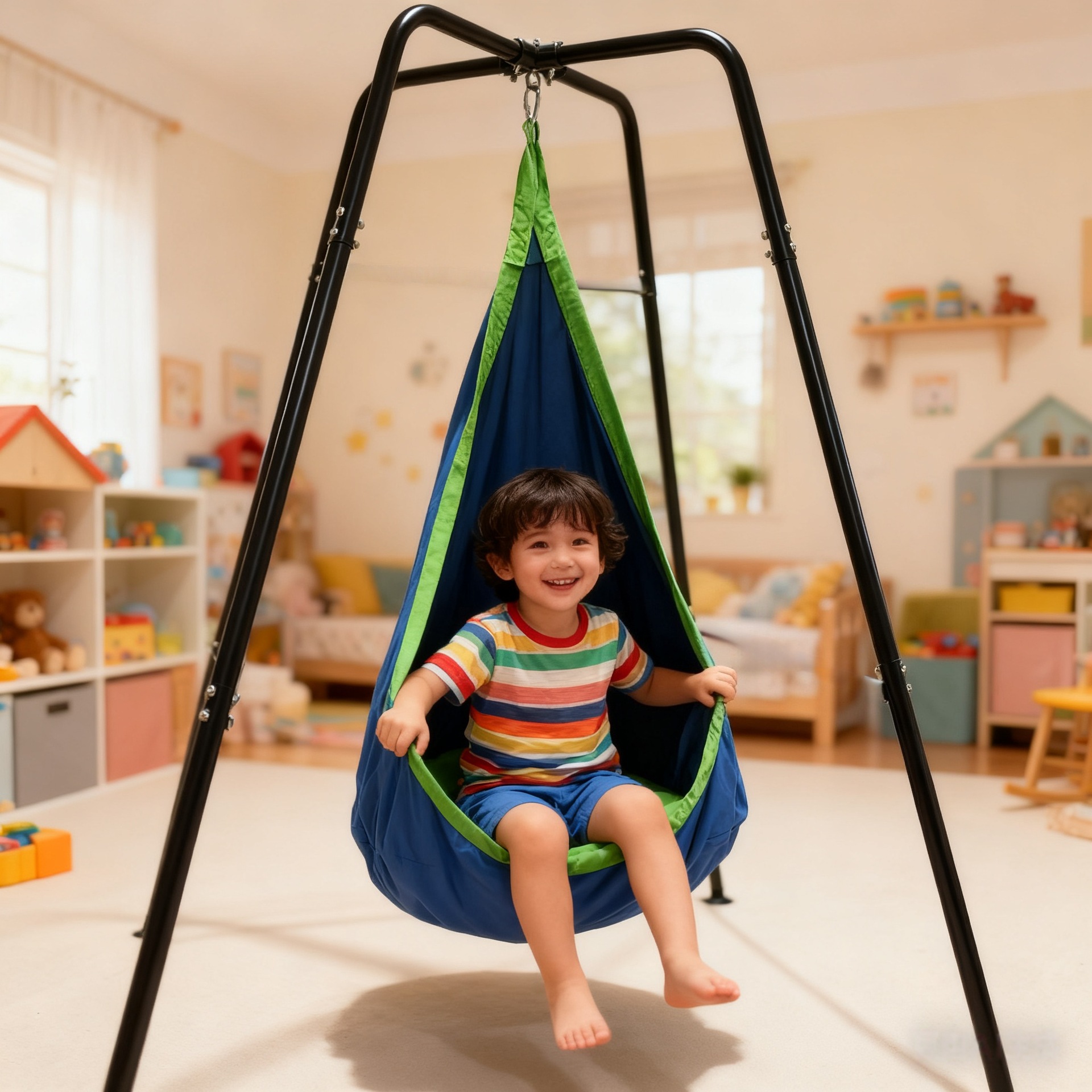 Гамак для детей, подвесное кресло, подушка, 1.9м, для внутреннего и наружного использования