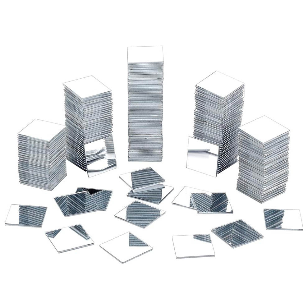 100Pcs Small Square Mosaic Wall Stickers Self-Adhesive DIY Acrylic Mirror Wall Stickers Home Decorative Mirror Living Room Stickers