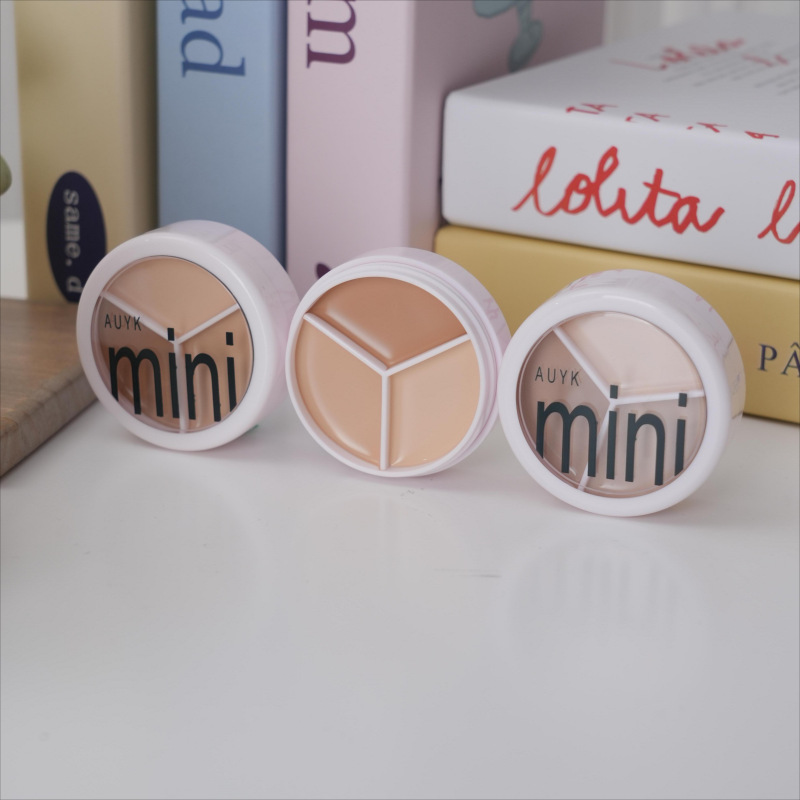AUYK Three-color Concealer Non-removing Makeup Facial Primer Acne Marks Dry Skin Oily Skin Double-ended Concealer