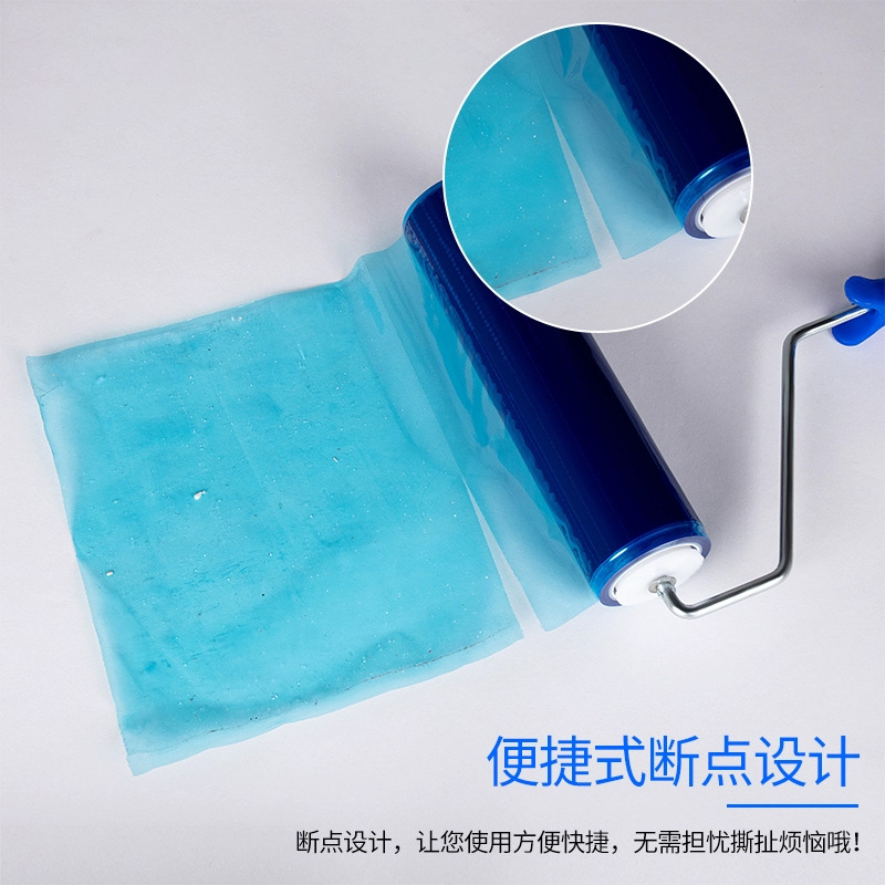 Pe Sticky Roller Tear-Off Roller Dust-Free Workshop Blue and White Industrial Dust Removal Roller Sticky Roller Multi-Specification