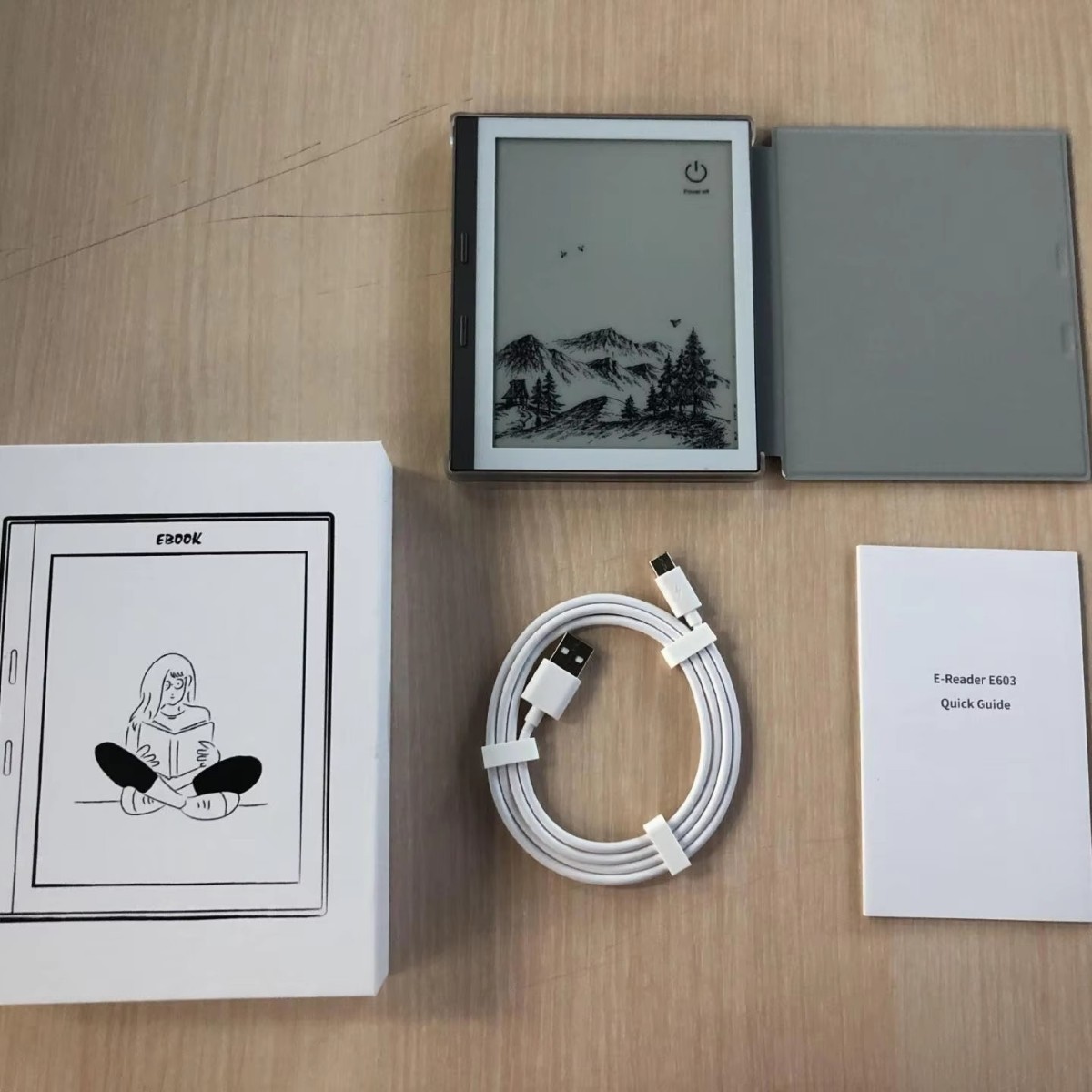 E603 Aluminum Alloy 6inch High-Definition Display 198Ppi Ebook Ereader 1+32g with Touch