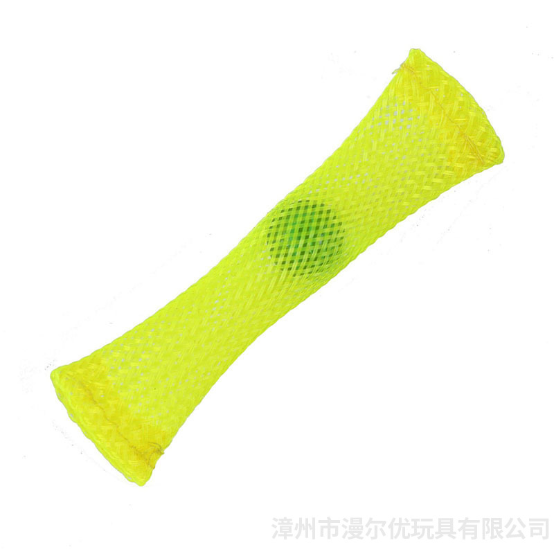 fidget toy decompression braided mesh tube marbles toys elastic multi-color mesh tube noise reduction decompression vent toys