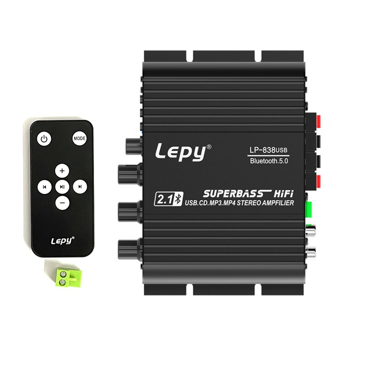 Lepy838Usb Bluetooth Subwoofer Power Amplifier Computer 12V Car Home Power Amplifier U Disk Lossless Music