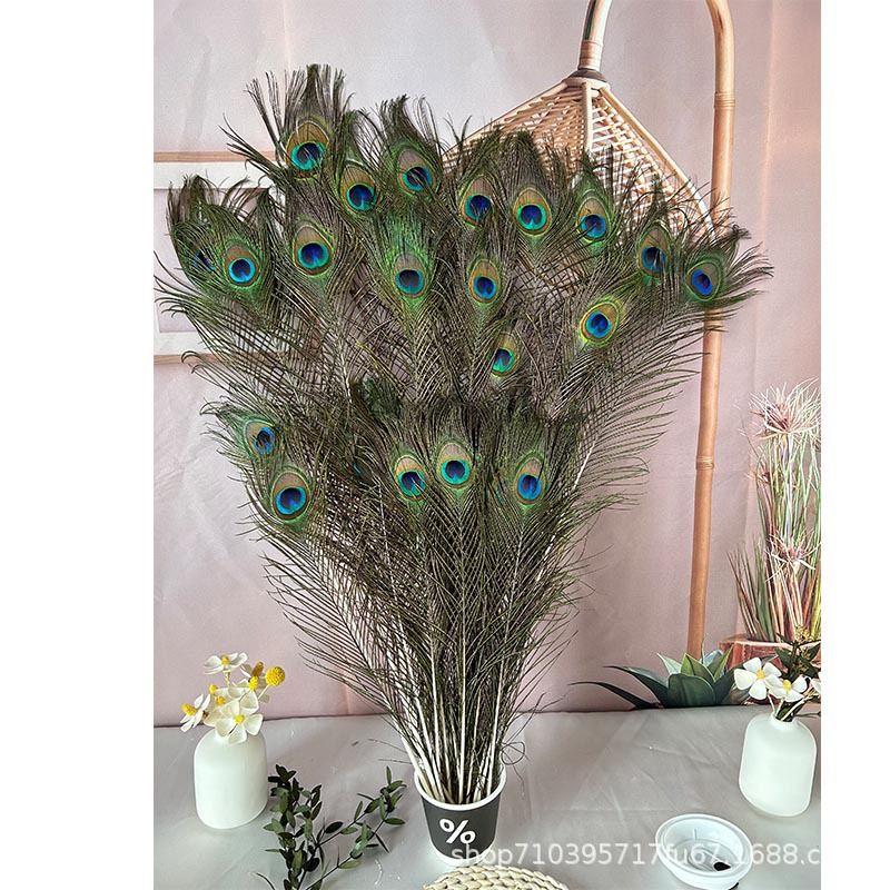 В наличии 25-130см натуральные павлиньи перья хвостовые перья для свадеб DIY оптовая продажа