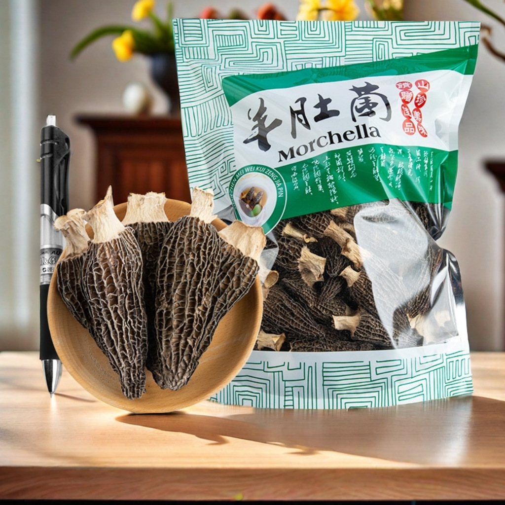 1 Yuan Per Piece, Selected Dried Morel Mushrooms Wholesale, Whole Box, 5-7 Size, Yunnan First Harvest New Morel Mushrooms