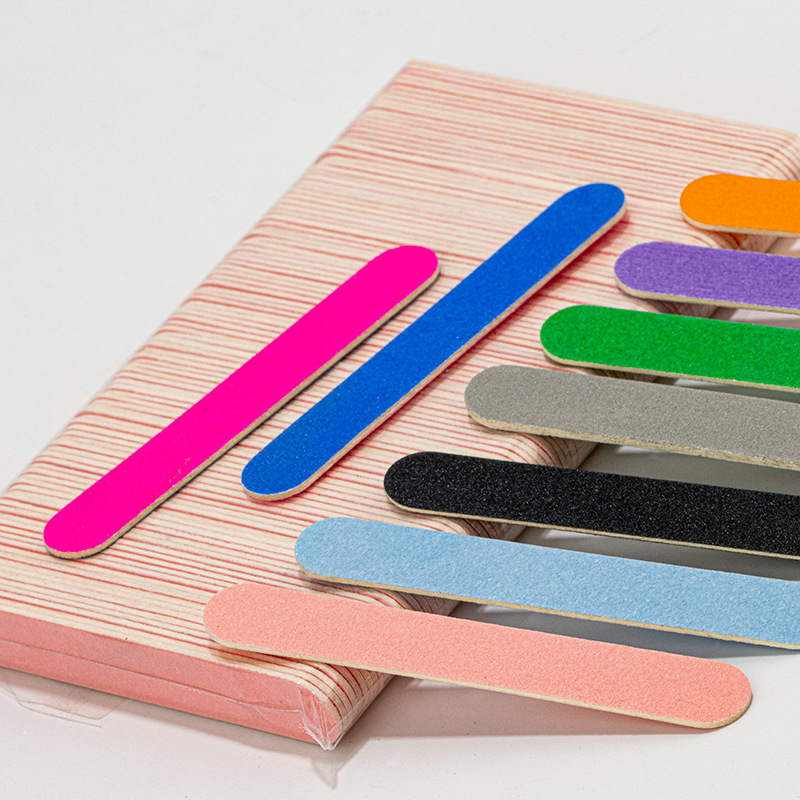 Nail File, Wood File, Colorful Nail File, Disposable Manicure File, Mini Thin Wood Strip for Polishing