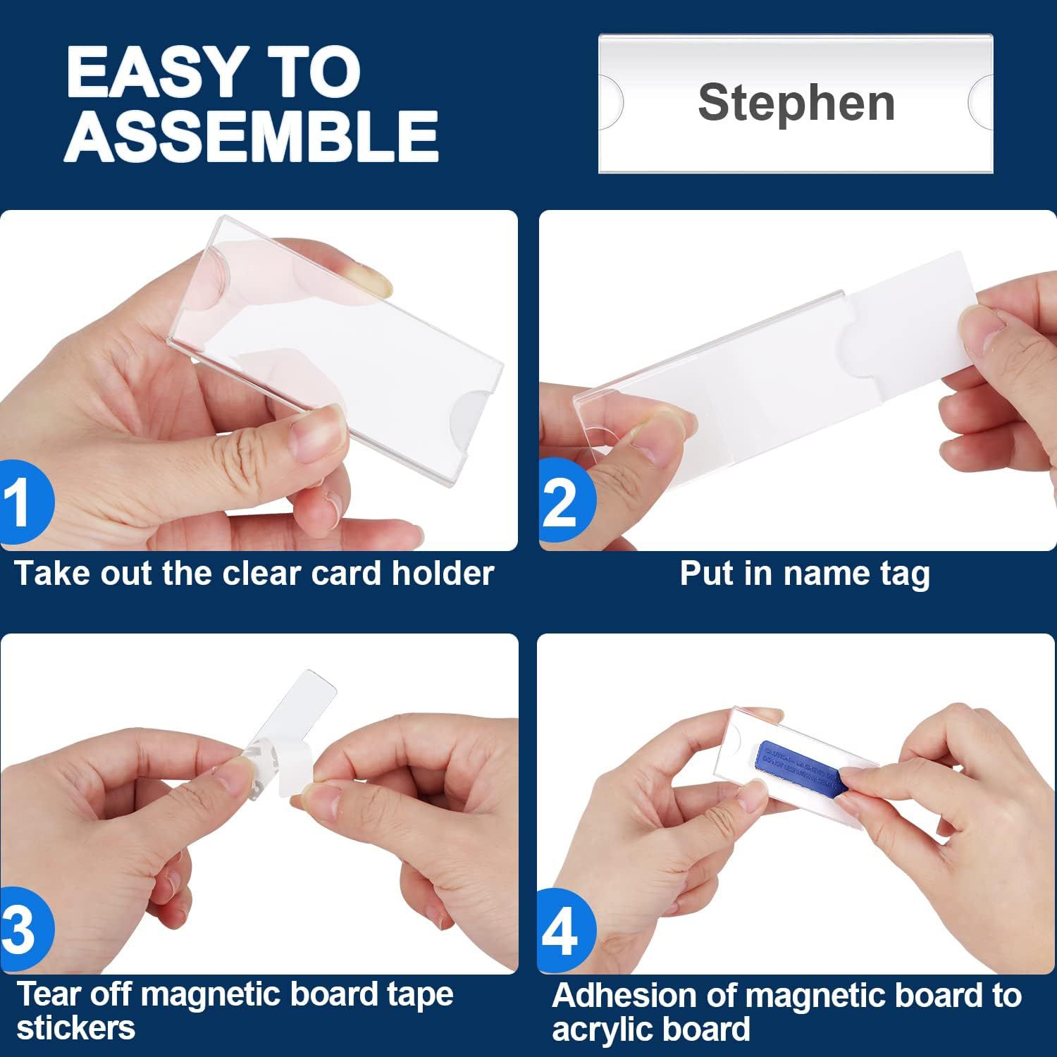 Self-adhesive famous brand magnetic badge clothes magnet logo clothing metal nameplate rack ferromagnetic badge 10 pack