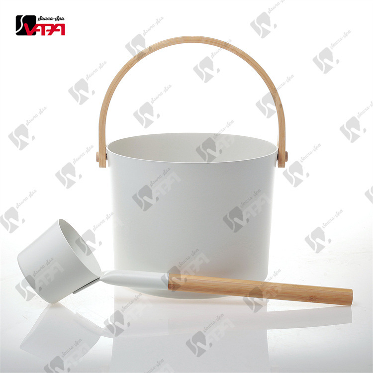 Can contact a generation of Amazon sauna aluminum bucket aluminum spoon sauna room accessories 7L spray aluminum bucket