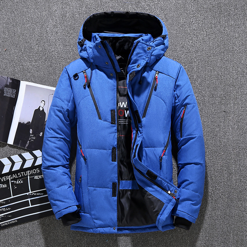 2025 Cross-Border New Men's down Jacket Slim Fit Thickeneded Plus Size Men's Multi-Flap Pocket Pants Youth Export Winter Clothing