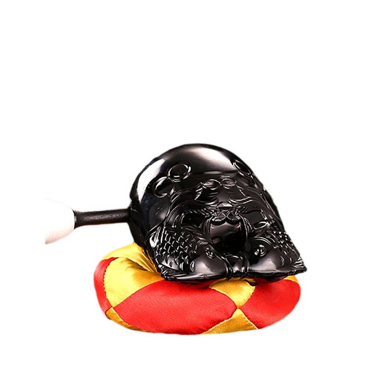 Knock Small Wooden Fish Resin Wooden Fish Decompression Artifact Office Office Meditation Knock Musical Instrument Non-Solid Wood Ornaments