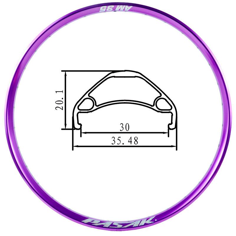 Mountain Bike Rims Bicycle Aluminum Alloy Rims 26 27.5 29Er35Mm Wide Xc Rims Urban Off-Road Rivets