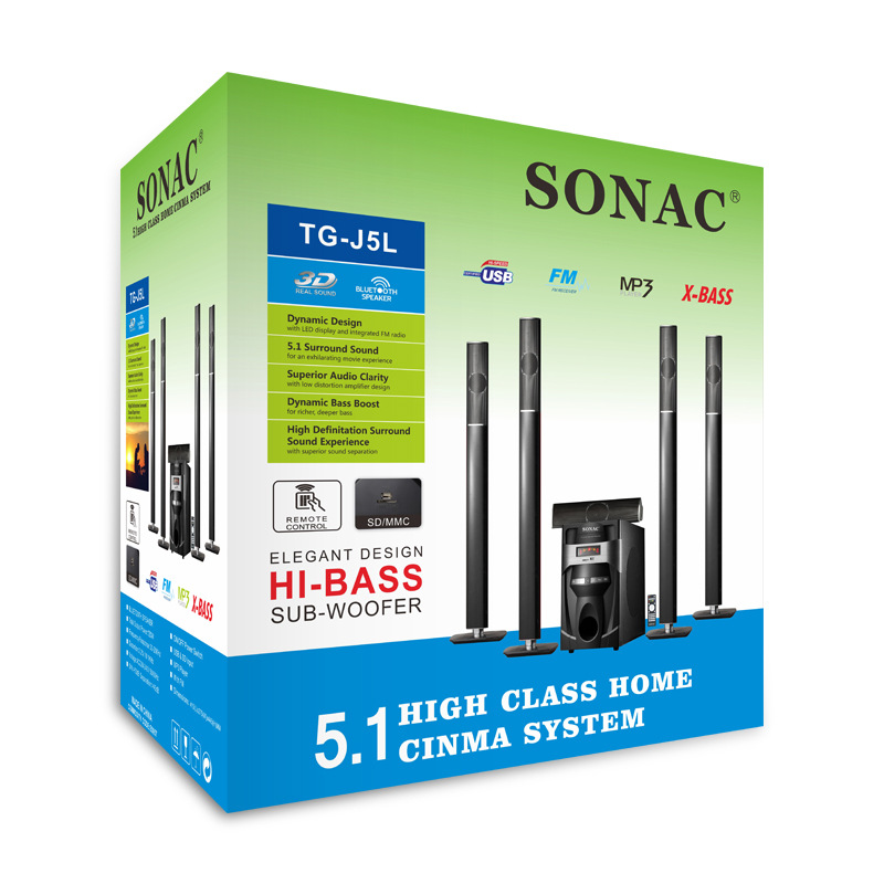 2023 New 5.1 Combination Audio Panoramic Stereo Surround Speaker Living Room Home Theater Speaker