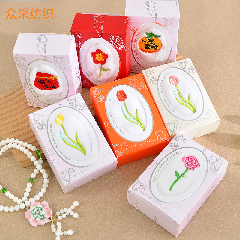 Wedding Towels, Tulip Towels, Square Towels, Souvenirs, Wedding Return Gifts, Gift Towels, Baby Full Moon Kindergarten