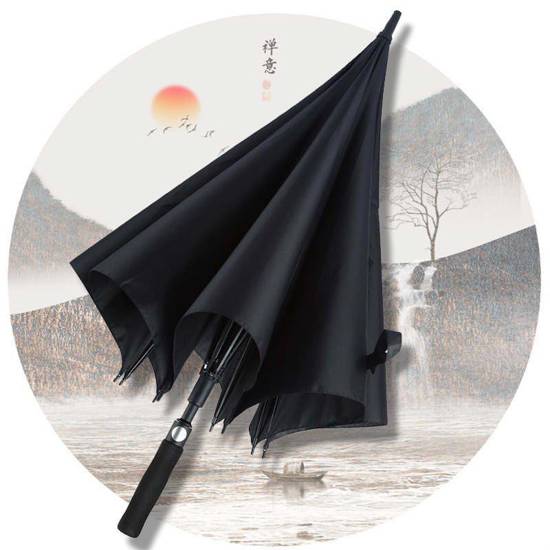 Прямой рекламный зонт, длинная ручка, высококачественный мужской бизнес-гольф-подарок, зонт с логотипом