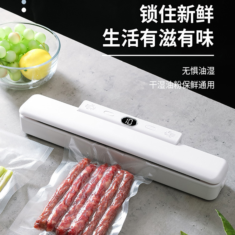 Mini Vacuum Sealing Machine, Food Preservation Machine, Small Vacuum Machine, Household Commercial Packaging Machine, Fully Automatic Plastic Sealing Machine