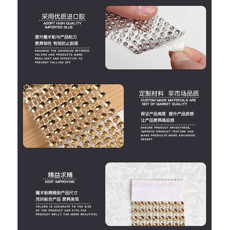 Hotel table decoration 8 rows mesh diamond napkin buckle napkin ring Festival wedding supplies artificial diamond decorative napkin ring