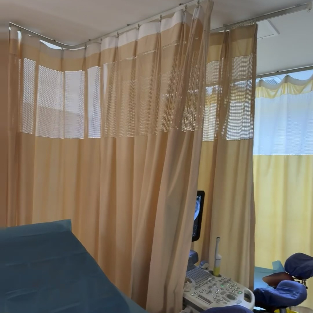 Hospital Nursing Home Partition Curtain Semi-Shading High-Precision Flame Retardant Thickeneded Partition Curtain Nursing Home Beauty Salon Curtain