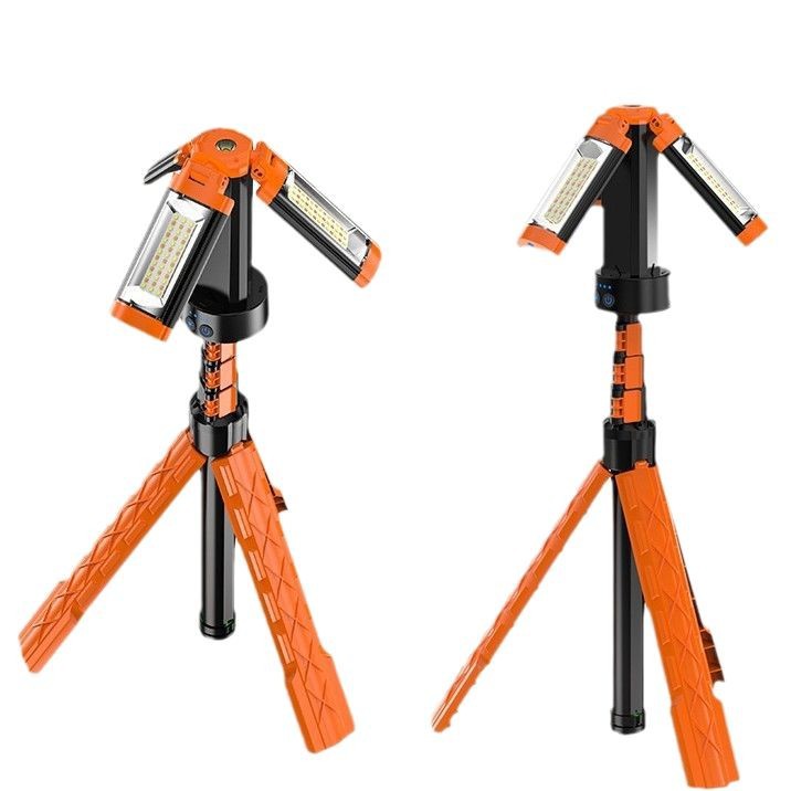 New three-page 1.8m bracket flashlight strong light charging camping light outdoor long endurance emergency work light