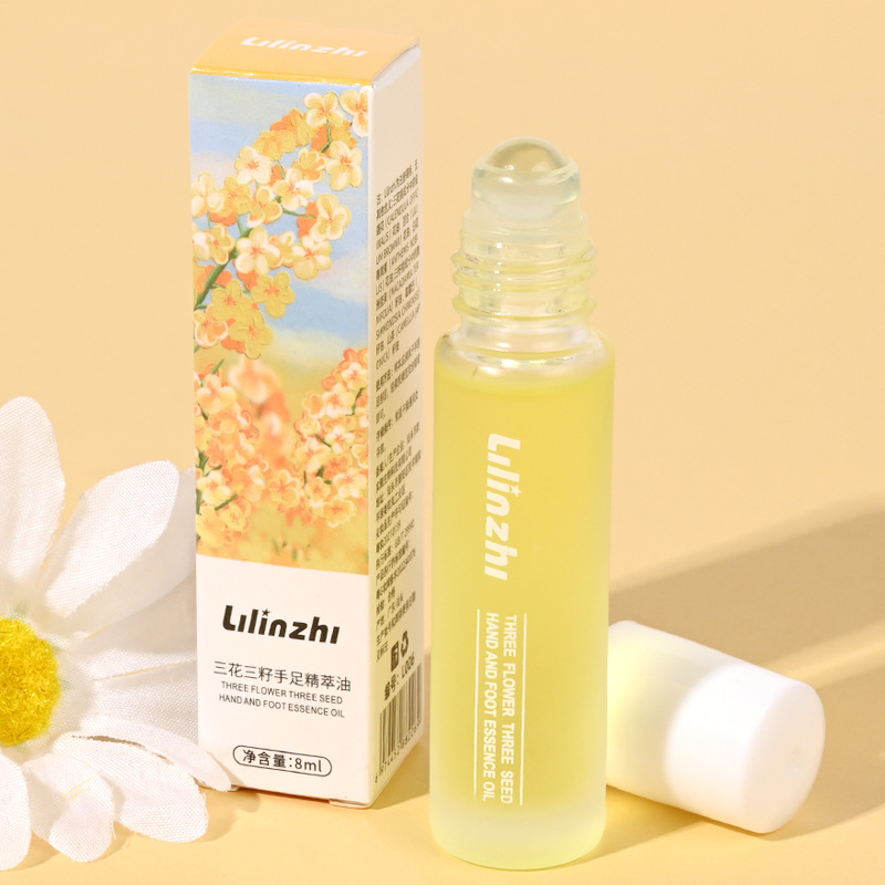 Lilinzhi Sanhua Sanseed Hand and Foot Essence Oil Moisturizing Anti-Dry Crack Roll-On Hand Essence Oil Factory Wholesale L006
