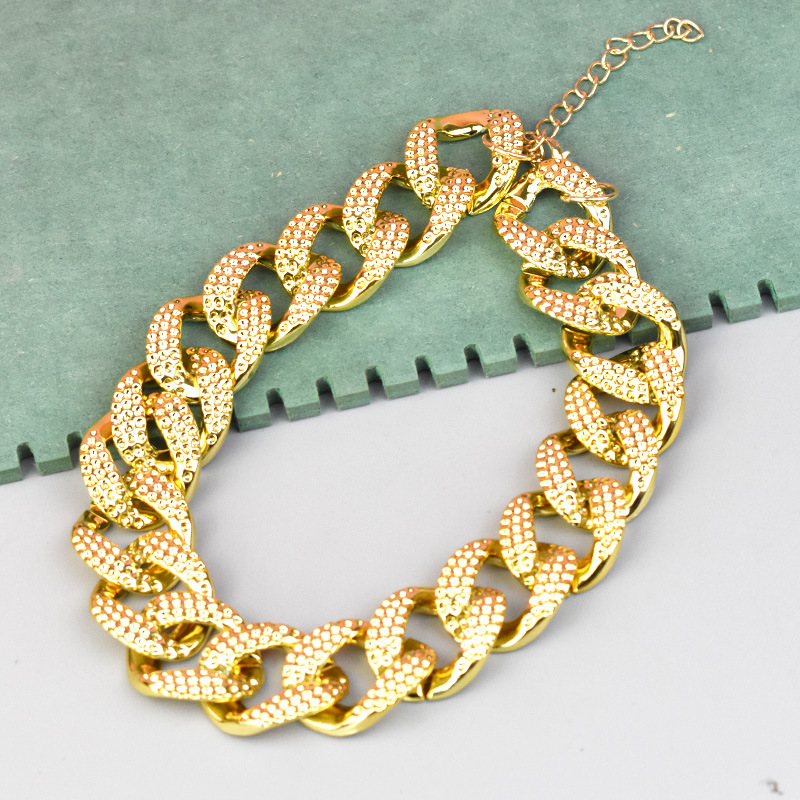 Pet Fashion Necklace Method Dou Small Dog Bully Dog Gold Chain Pet Necklace Accessories