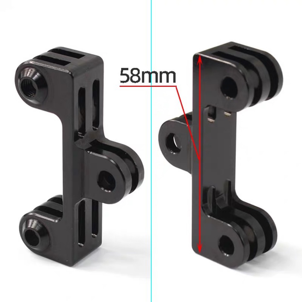 Double-headed aluminum alloy bracket fill light adapter for GoPro 13 series Xinjiang 360 accessories