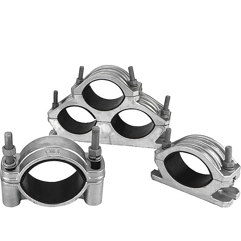 High-voltage cable fixing clamp JGPD-5 three-wire rigid bolt fastening product type three-core aluminum alloy non-magnetic clamp