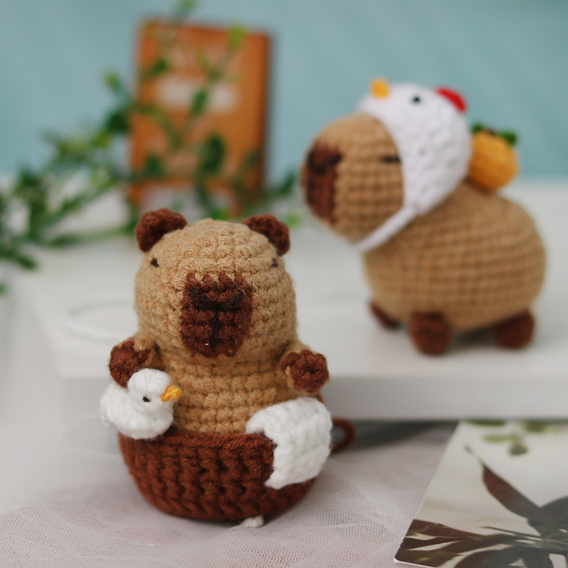 Crochet Material Wool Bag Handmade DIY Doll Animal Pendant Beginner Beginner Set Capybara