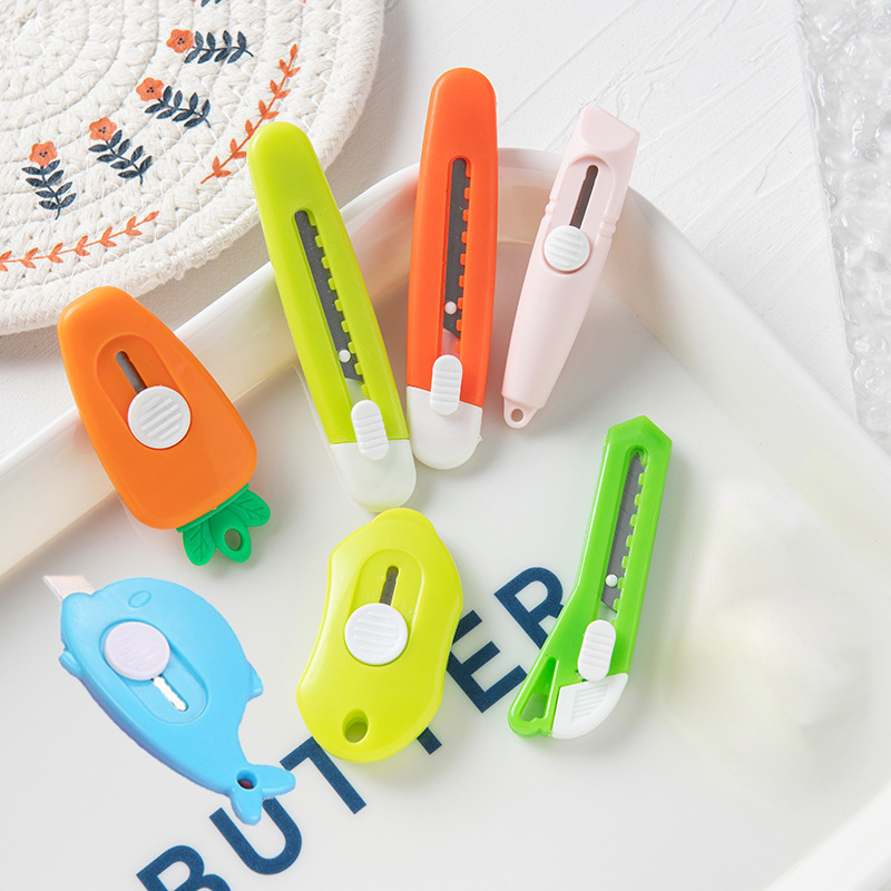 мини-картонный арт-нож маленький портативный нож для распаковки морковный дельфин кит художественный нож для бумаги нож для студентов