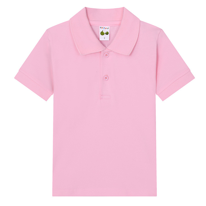 Primary and secondary school uniform short-sleeved T-shirt summer children's short-sleeved suit boys and girls cotton polo shirt top class clothes