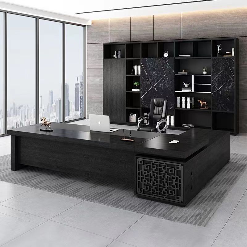 Office Desk Chairman Studio Office Desk Manufacturer Direct Sales Single Corner Office Desk Combined Office Desk and Chair