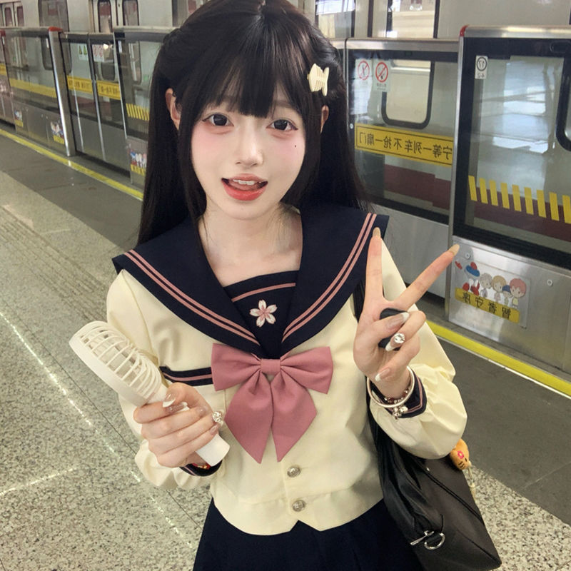 Оригинальная униформа в стиле моряка от Ono Nakano, аутентичный японский стиль, колледж, летний и осенний базовый стиль для студентов