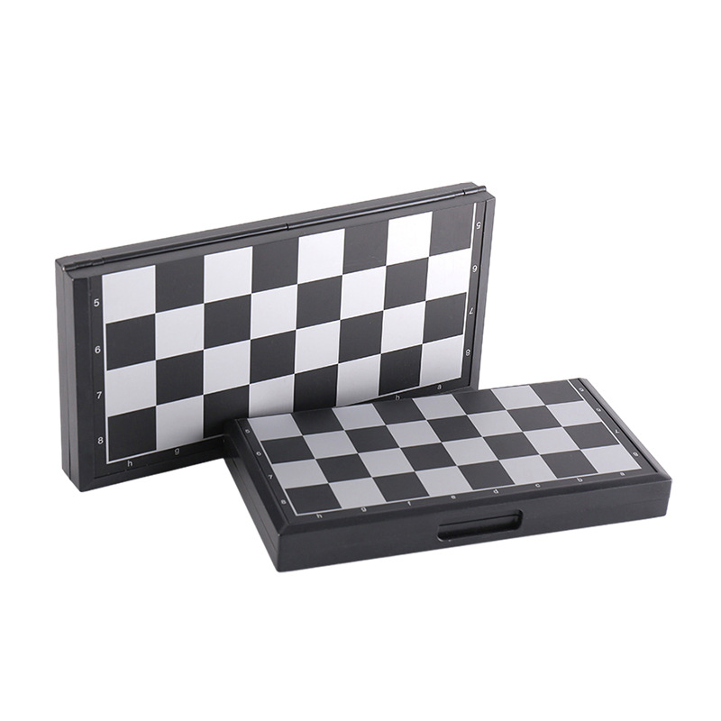 Magnetic Chess Folding Portable Storage Magnetic Suction Children Parent-Child Entertainment Competition Training Black and White Chess Pieces Wholesale